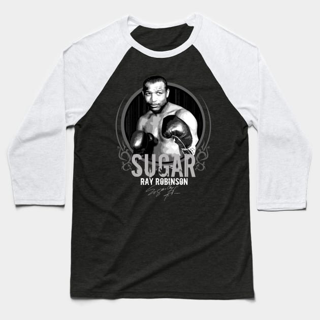 Sugar Ray Robinson Baseball T-Shirt by Artizan